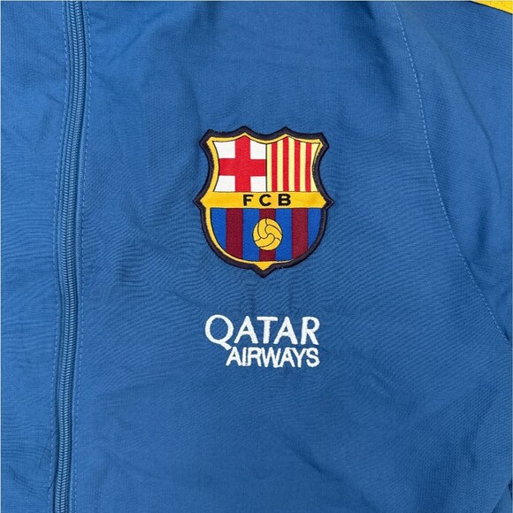 Nike Men's FC Barcelona Jacket Blue Qatar Airways Full Zip Soccer Sz Small - Picture 2 of 13